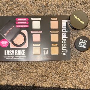 Huda Beauty Easy Bake Loose Baking & Setting Powder - Sample card and 2 deluxe